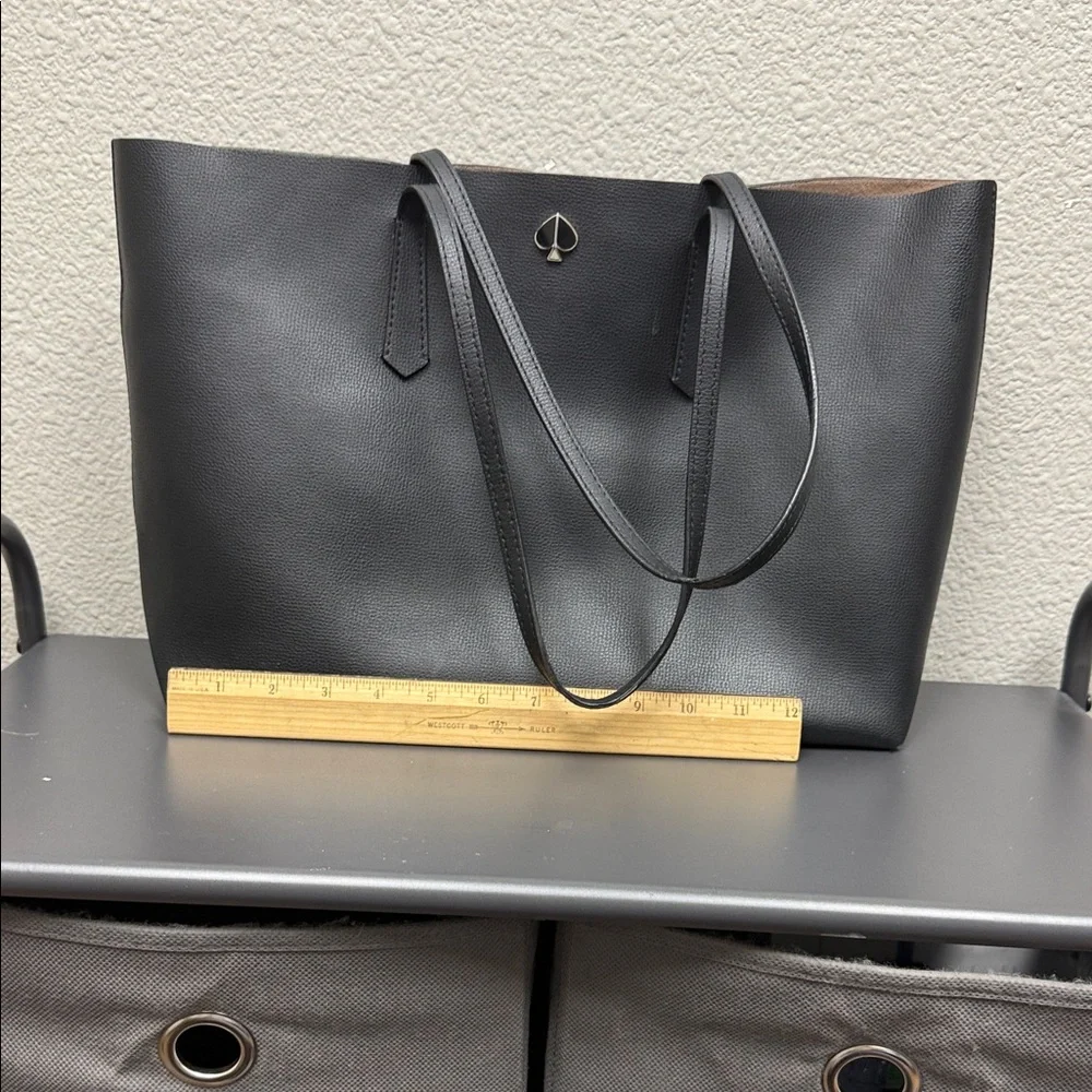 Kate Spade Charcoal Tote with Matching Pouch